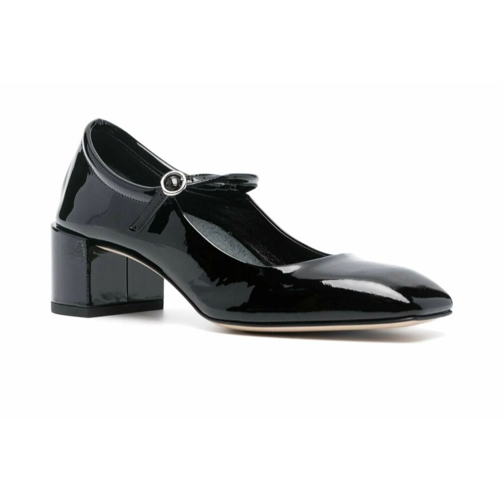 Aeyde Aline Women’s Mary Jane Black Patent Leather Heels size 38/7.5 Italy